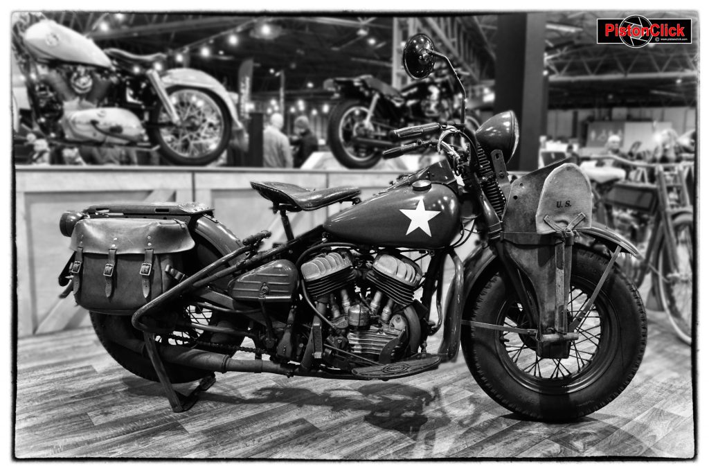 Harley Davidson WW2 motorbike at Motorcycle Live