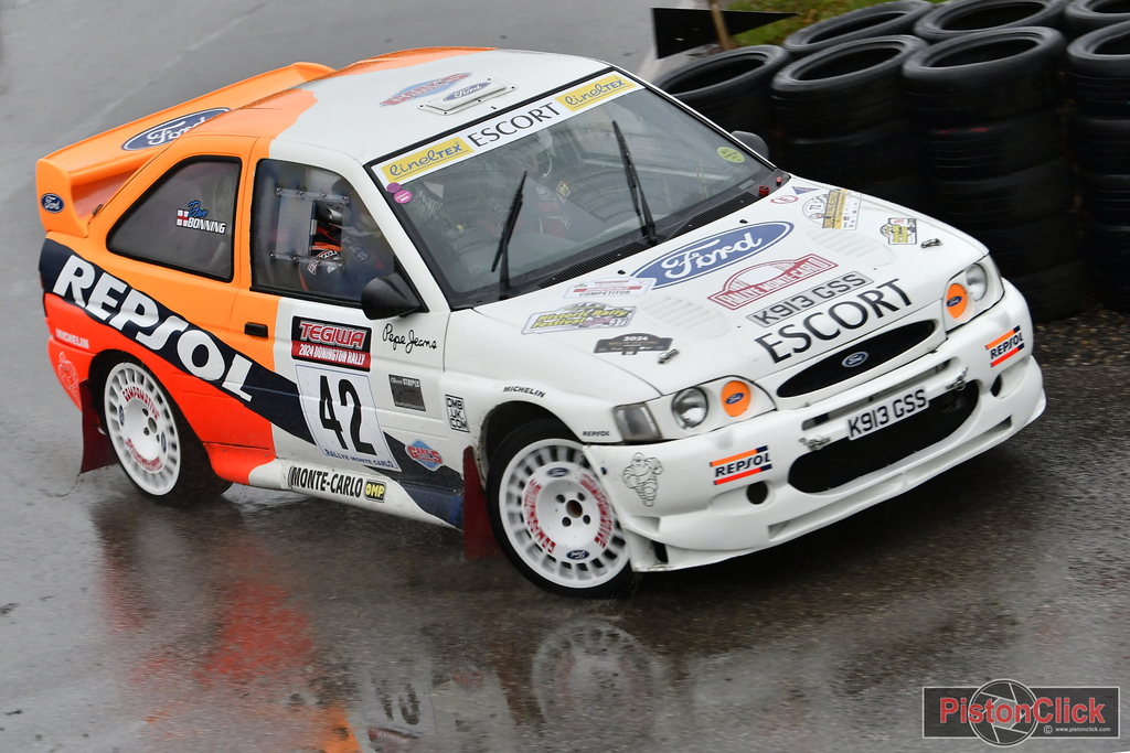 Ford Escort rally car Rallying at Donington Park