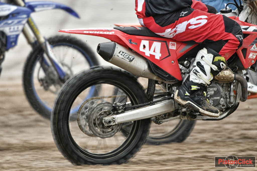 Riders race at the Beach Motorcycle Racing at Mablethorpe