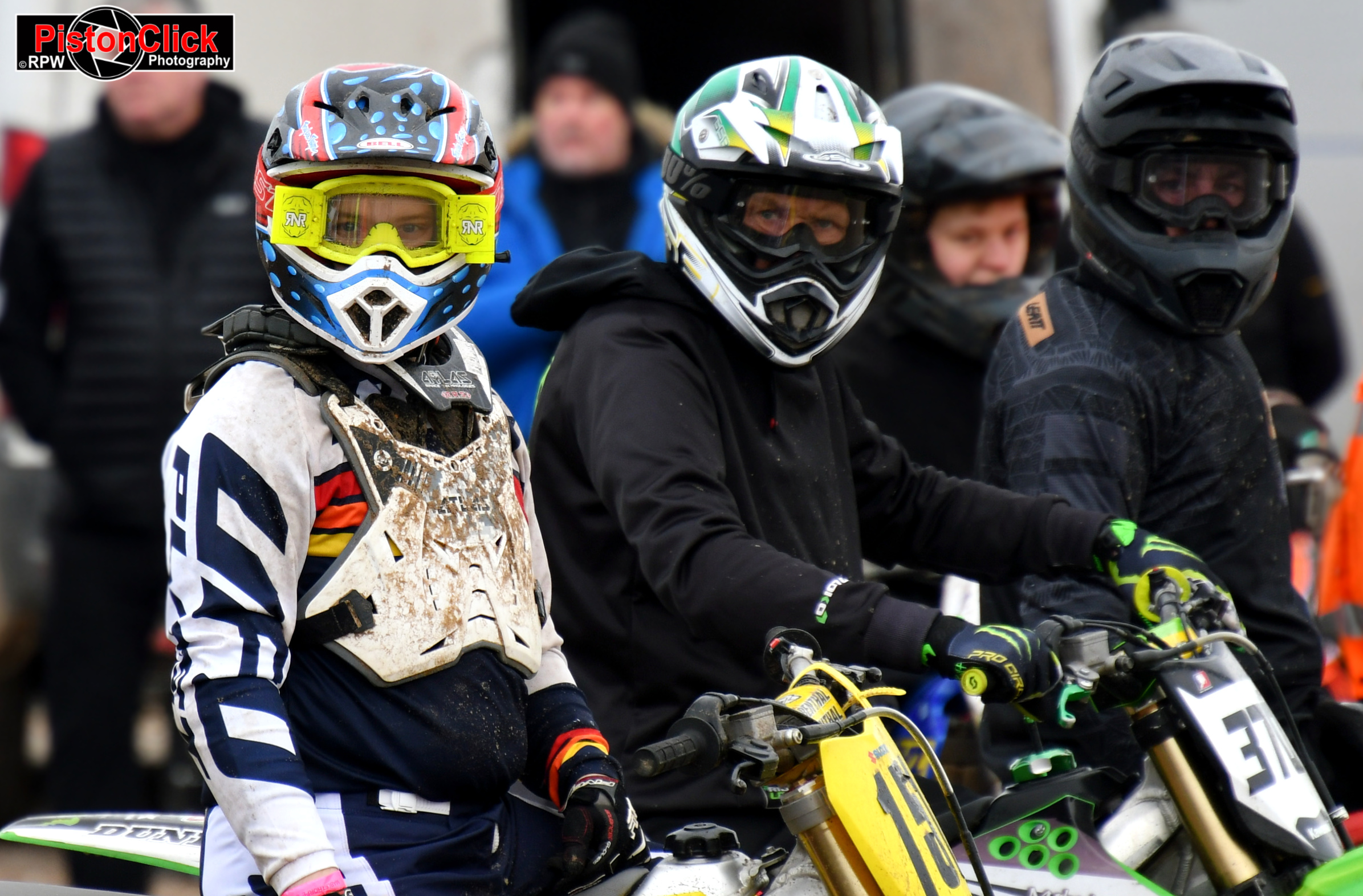Riders at the start line at Mablethorpe sand racing