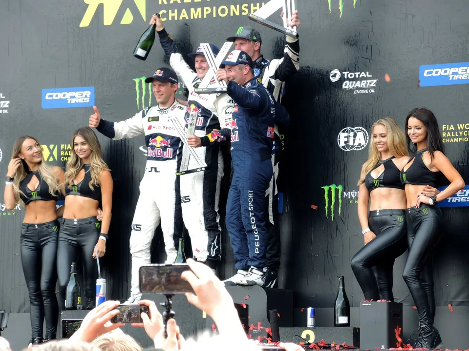 The Speed Machine winners at the Silverstone off road track after the Rally Cross