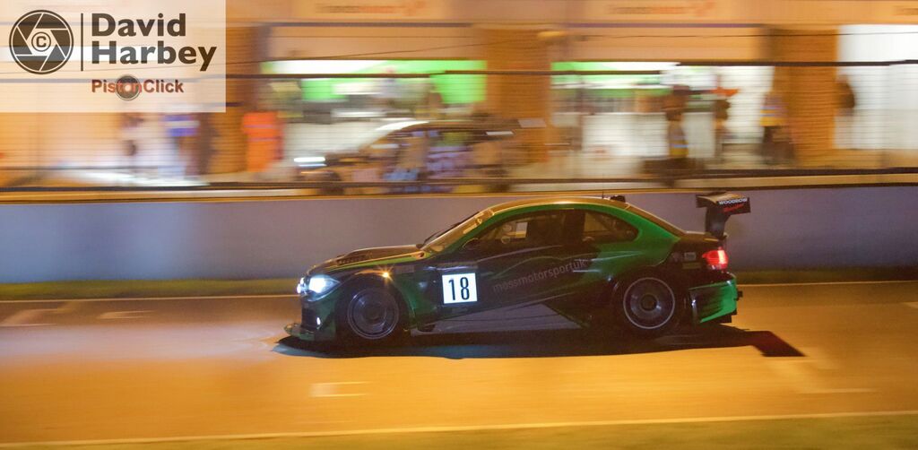 Britcar Into the Night Endurance Racing Brands Hatch the winning BMW 1M of Moss and Hancock.