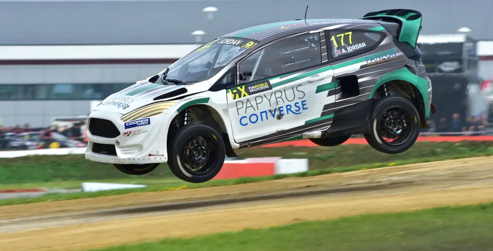 Andrew Jordan the 2013 British Touring Car Champion trying out Rally Cross