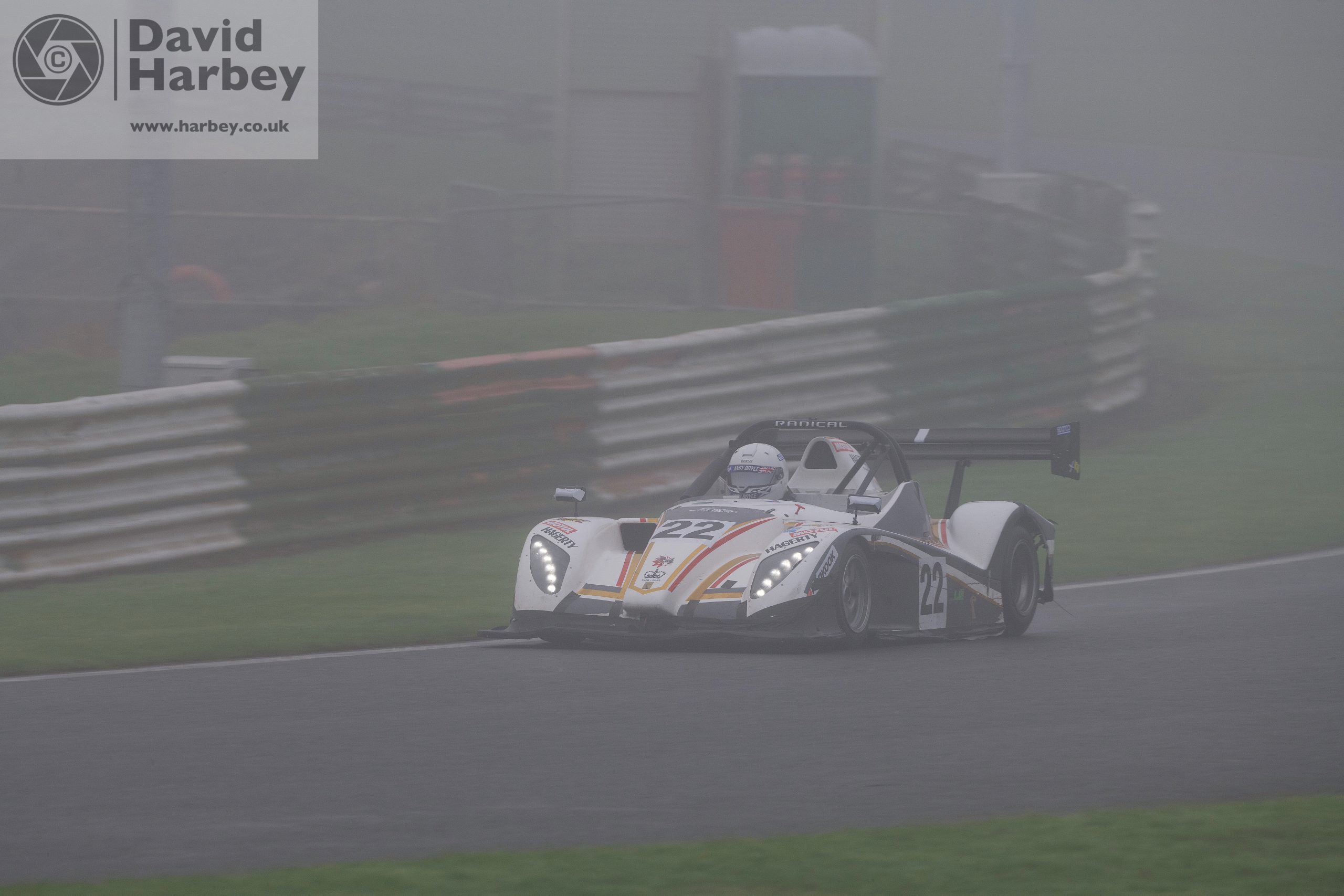 Andy Boyce Radical SR1 Mallory Park Plum Pudding Races