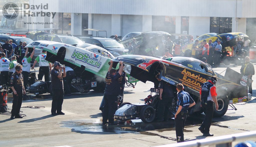 Down the strip looking back at drag racing in the UK and USA