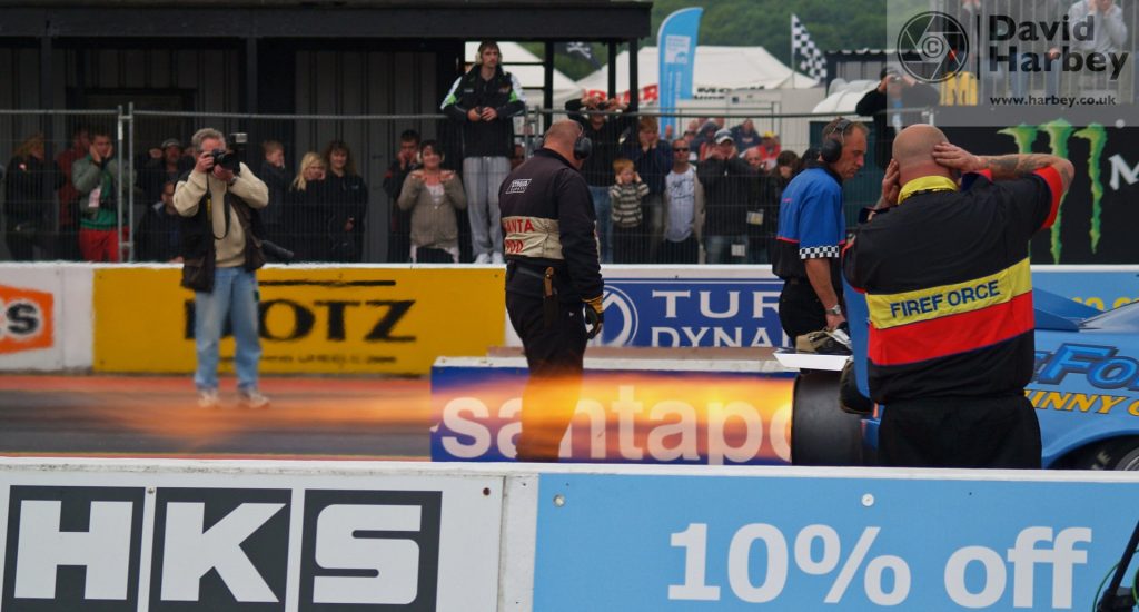 Down the strip looking back at drag racing in the UK and USA