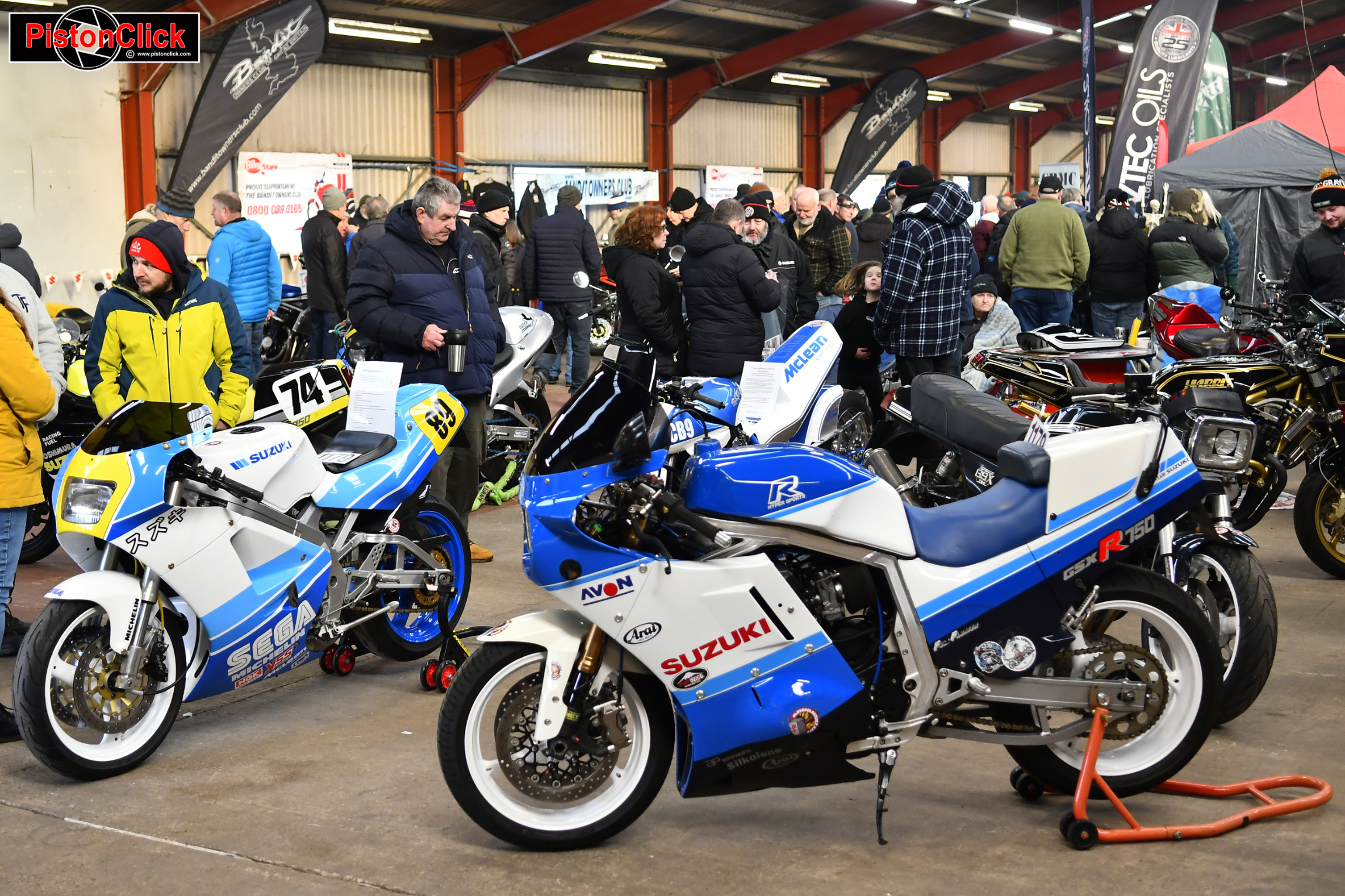 Suzuki owners club at the Classic Bike Guide Winter Classic 2025