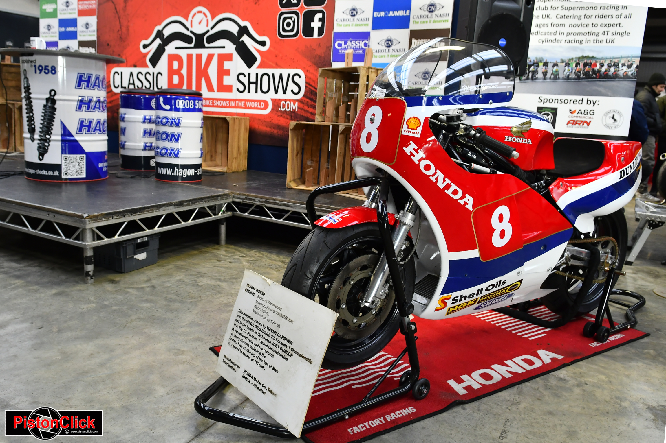 Wayne Gardner Honda RS 850 race motorcycle