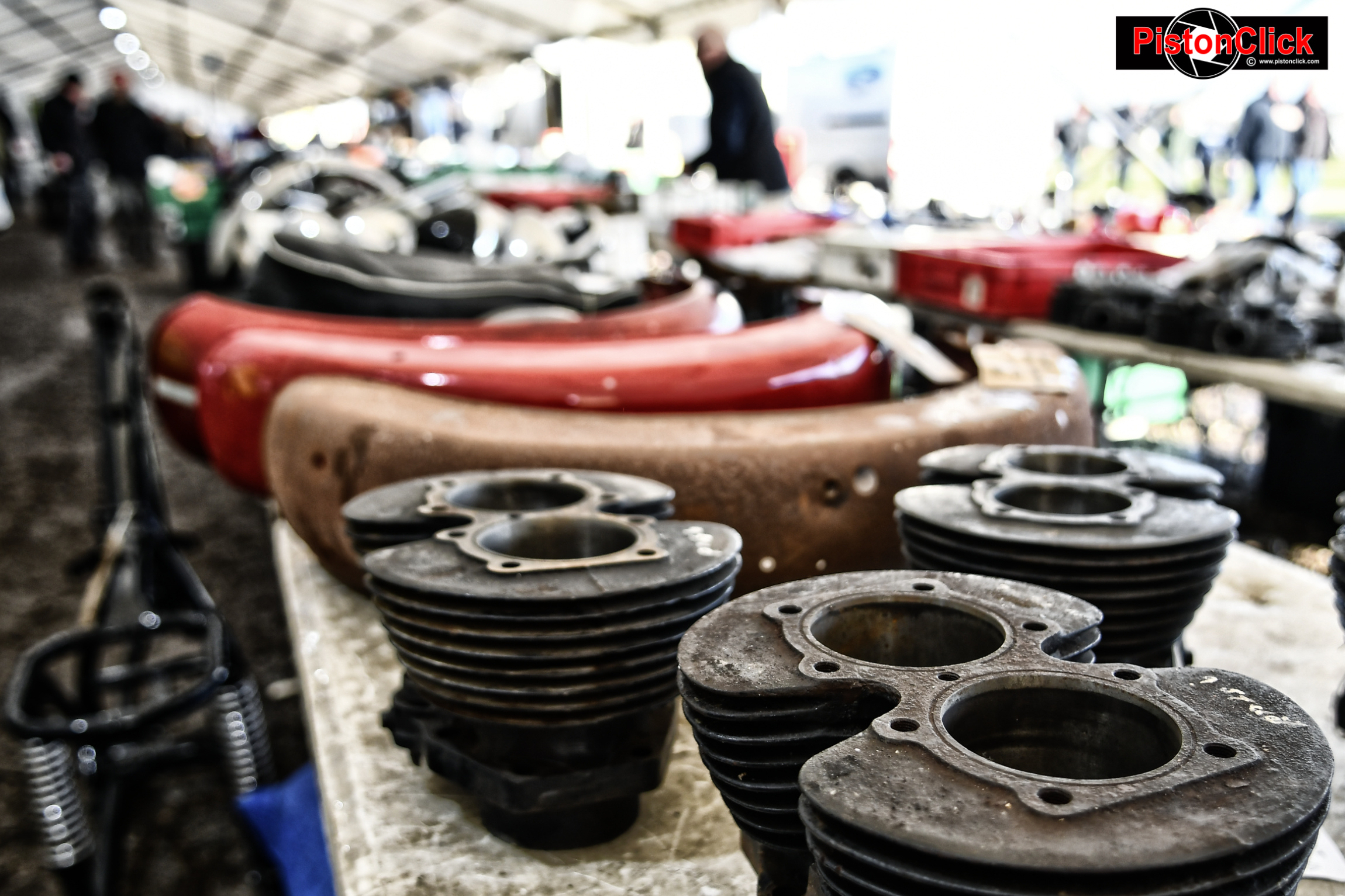 Classic motorcycle parts at the Classic Bike Guide Winter Classic show