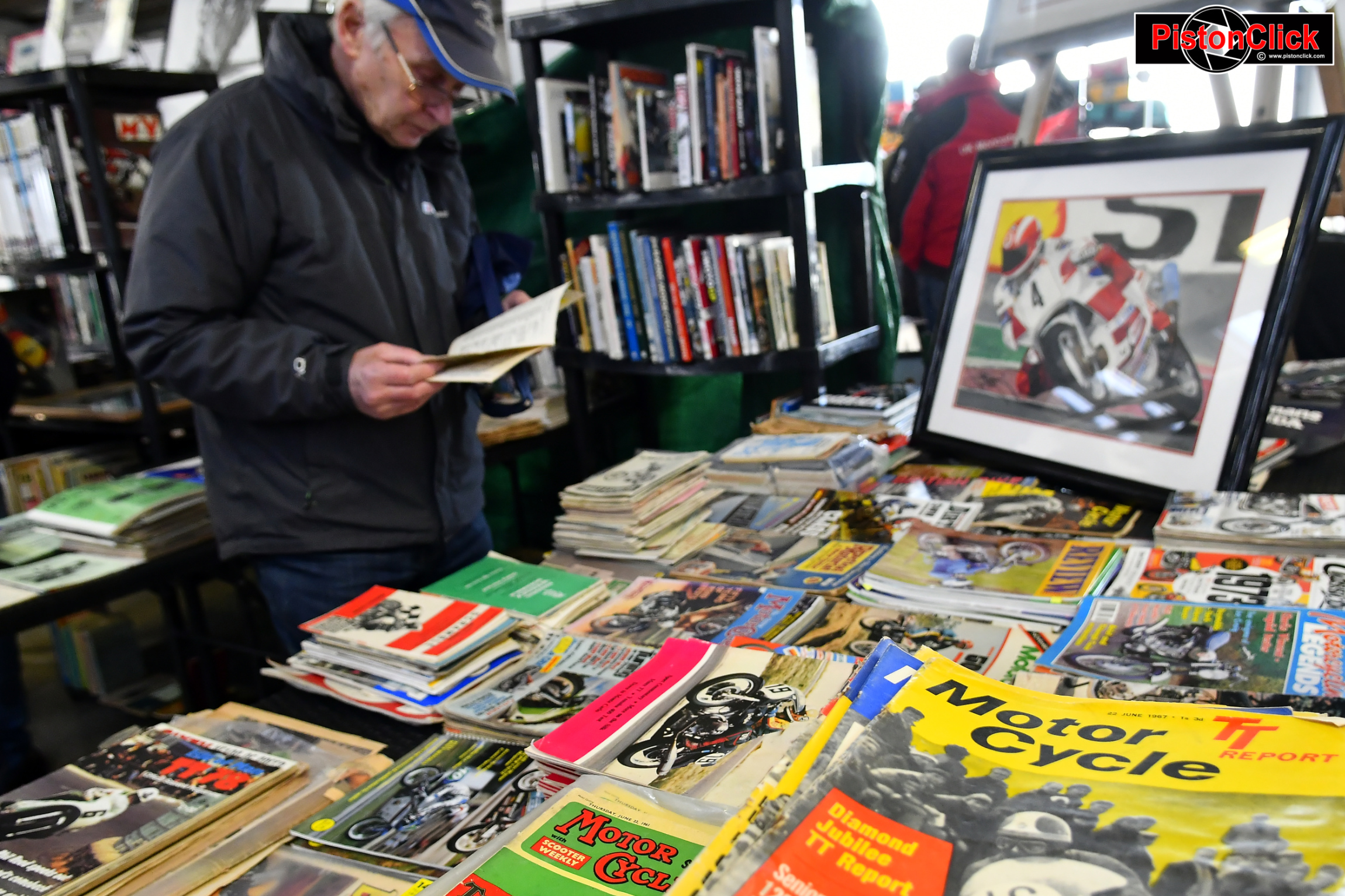 Classic bike show motorcycle stalls at the Newark Show Ground