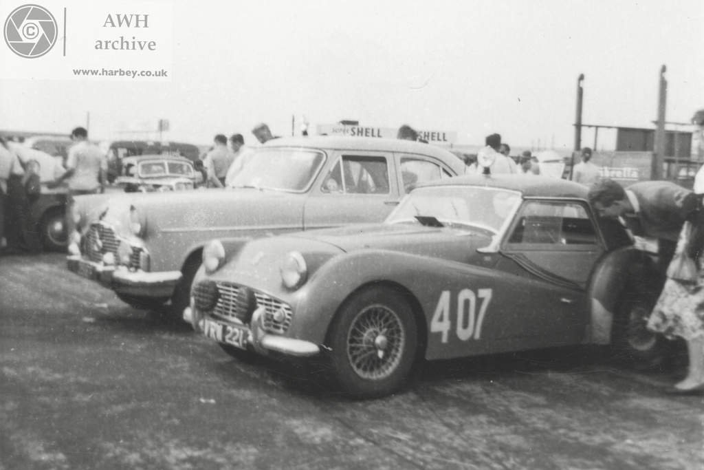 RAC Rally Triumph TR3A of Titterington and MacCalden who finished 8th in the 1958 Coupe des Alpes 