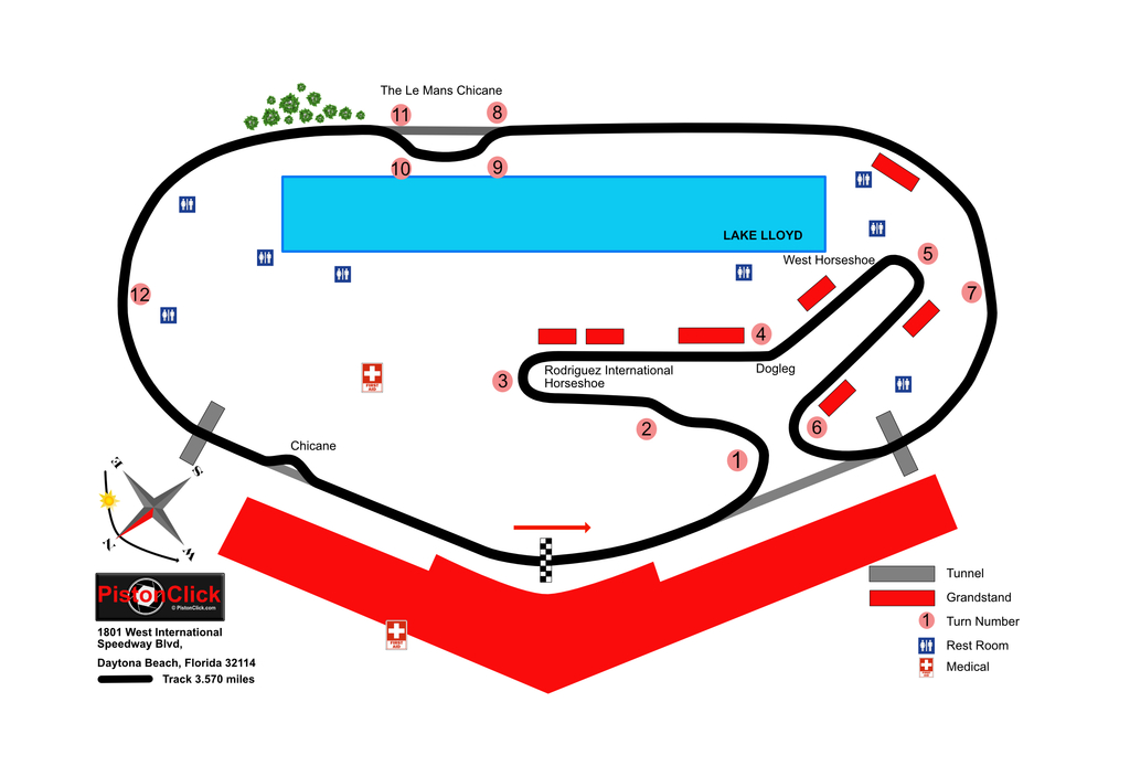 Daytona International Raceway map