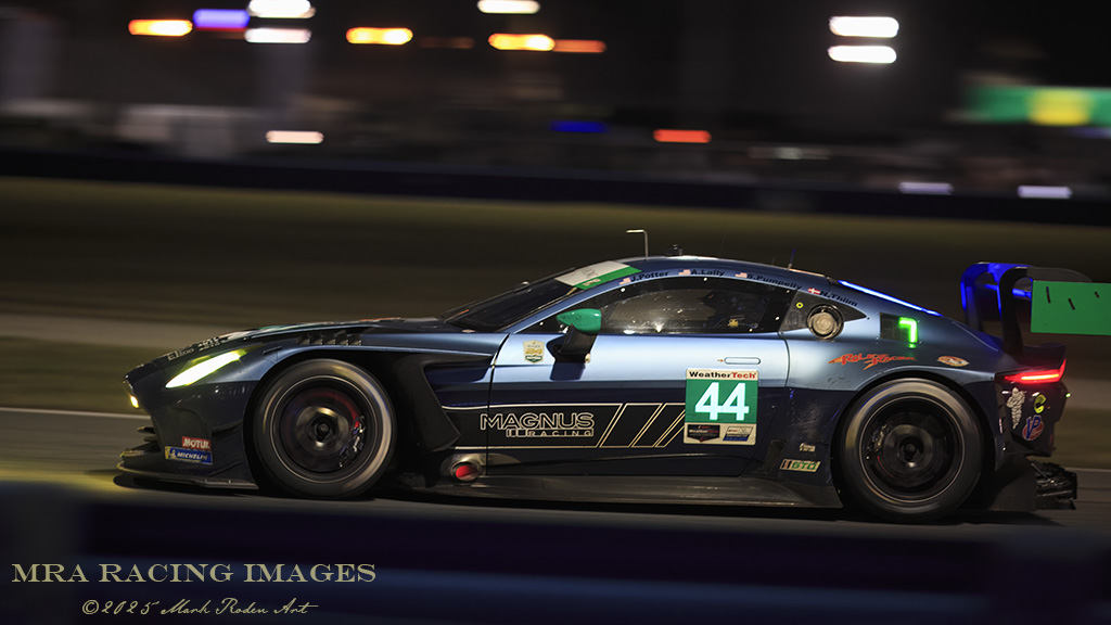 44 GTD Aston Martin Vantage GT3 Evo at  Daytona night racing