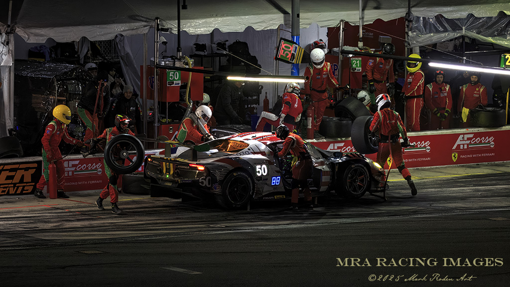 Pit boxes at the Dayton 24 race
