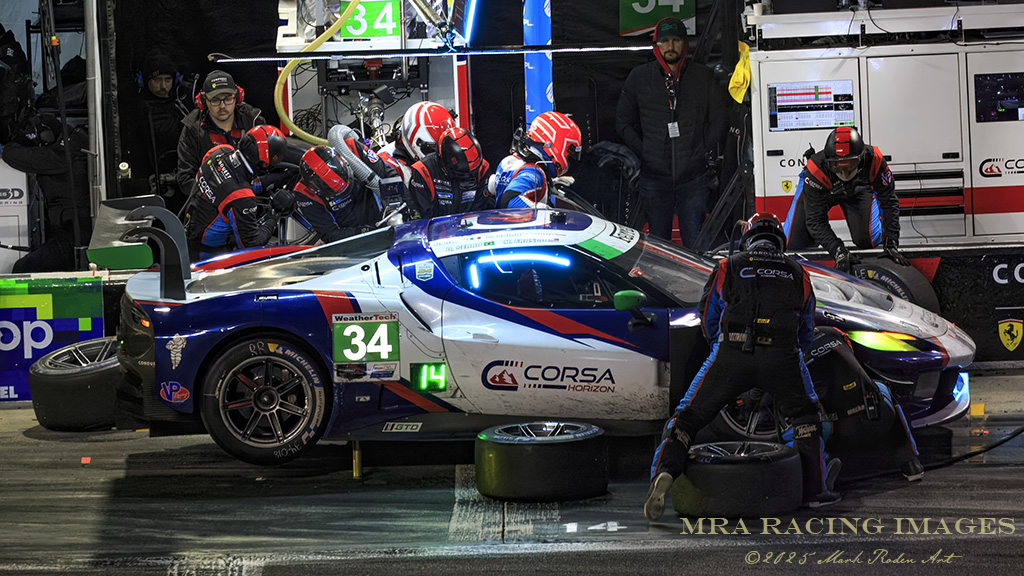 Pit boxes at the Dayton 24 race