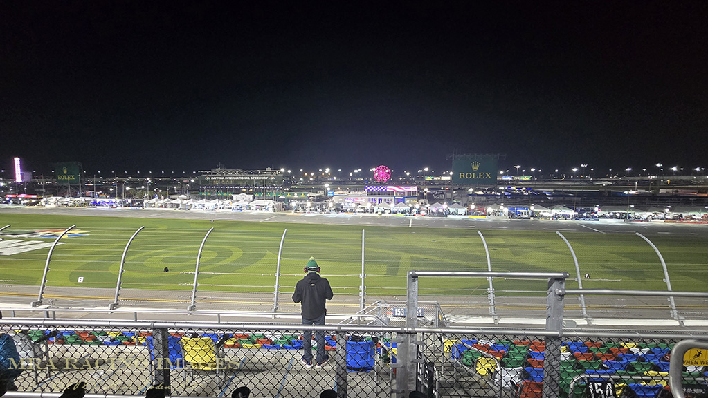View from grandstands Daytona 24 hour race