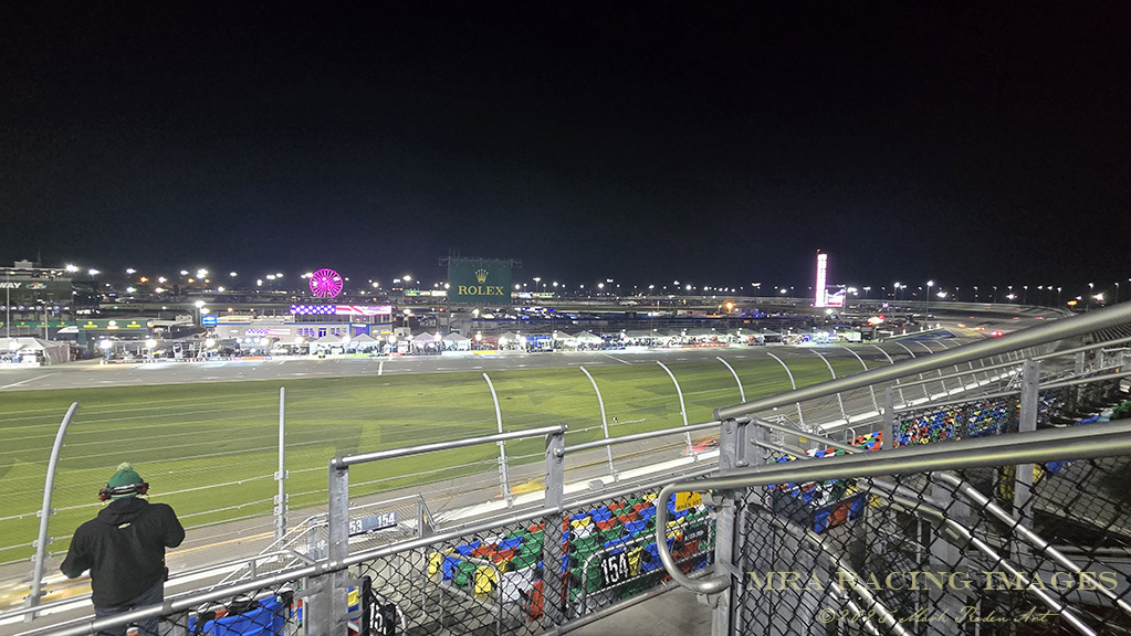 View from grandstands Daytona 24 hour race