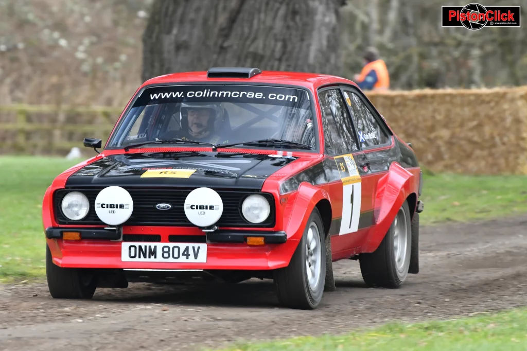 Rally cars racing at Stoneleigh Park