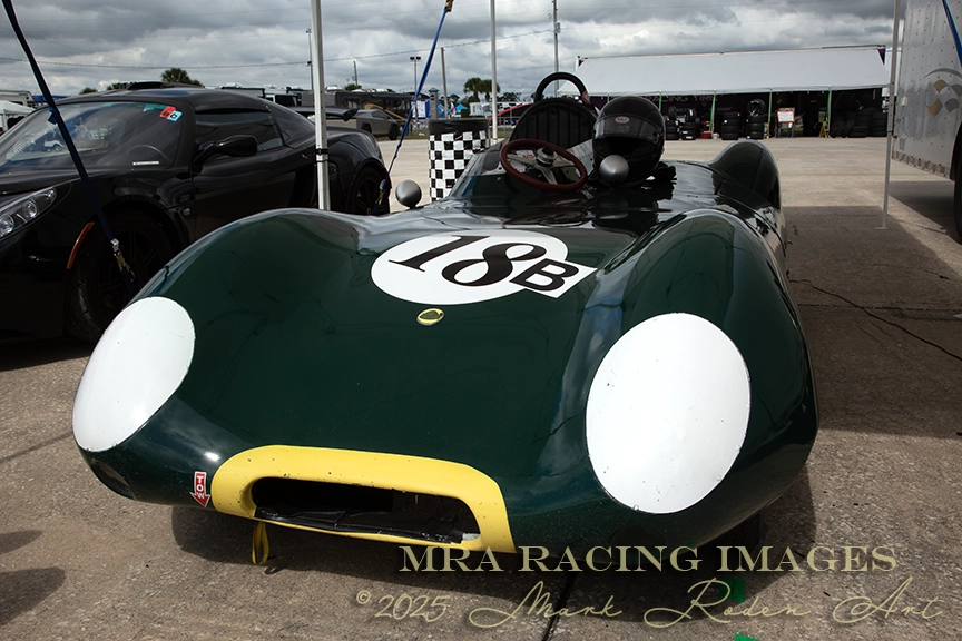 Tim Scopes 1957 Lotus Eleven at the SVRA Sebring SpeedTour with Trans Am