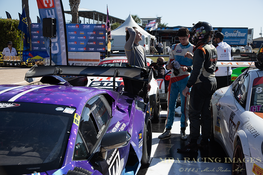 International GT endurance race victory lane Sebring 2025