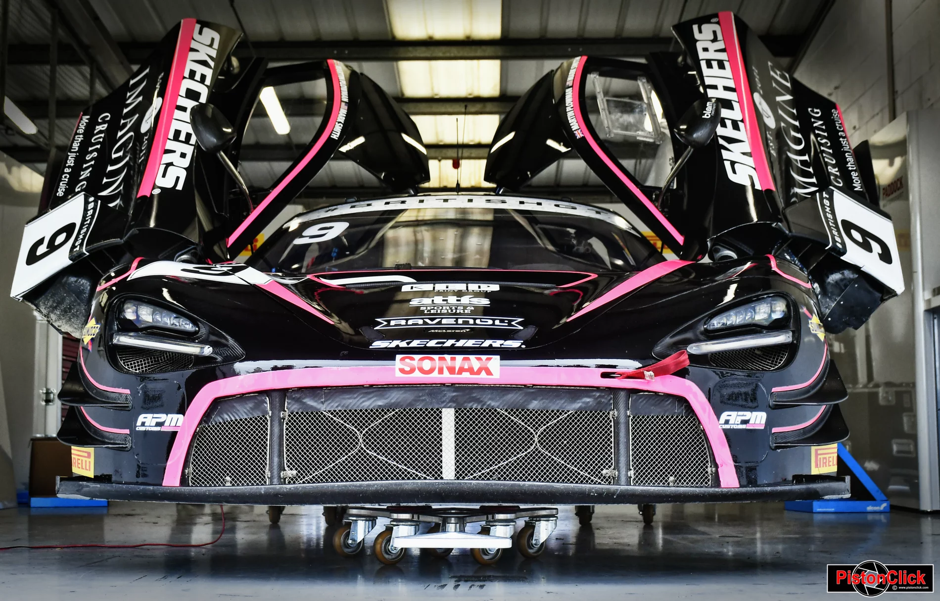 British GT pits at Silverstone