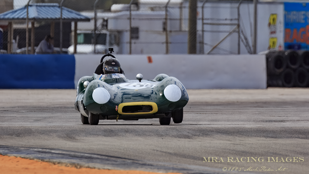 Tim Scopes in a beautiful 1962 Lotus 11 at Sebring