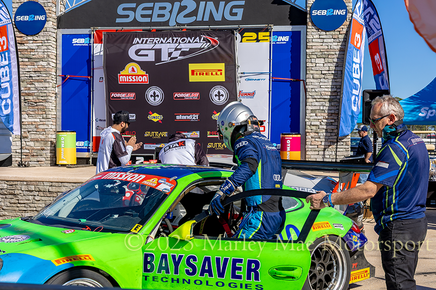 International GT endurance race victory lane Sebring 2025