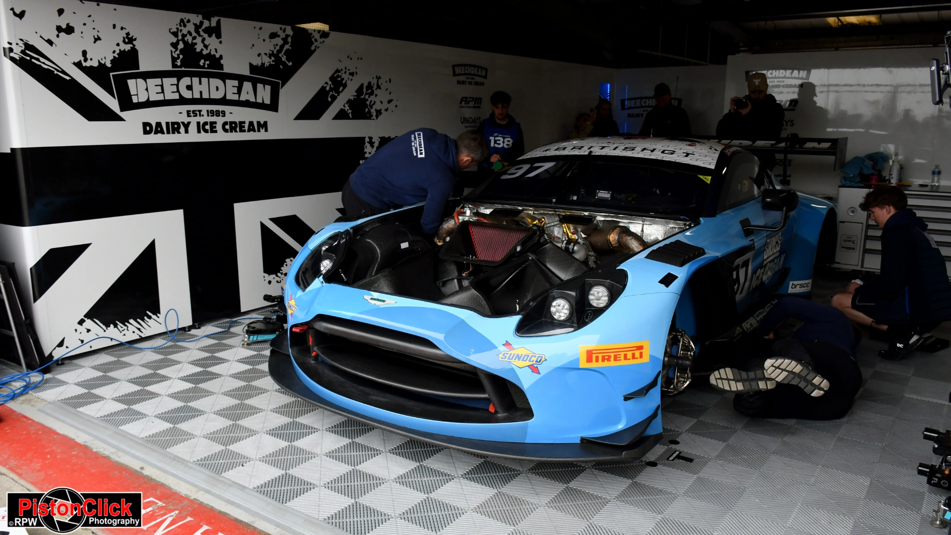 British GT pits at Silverstone