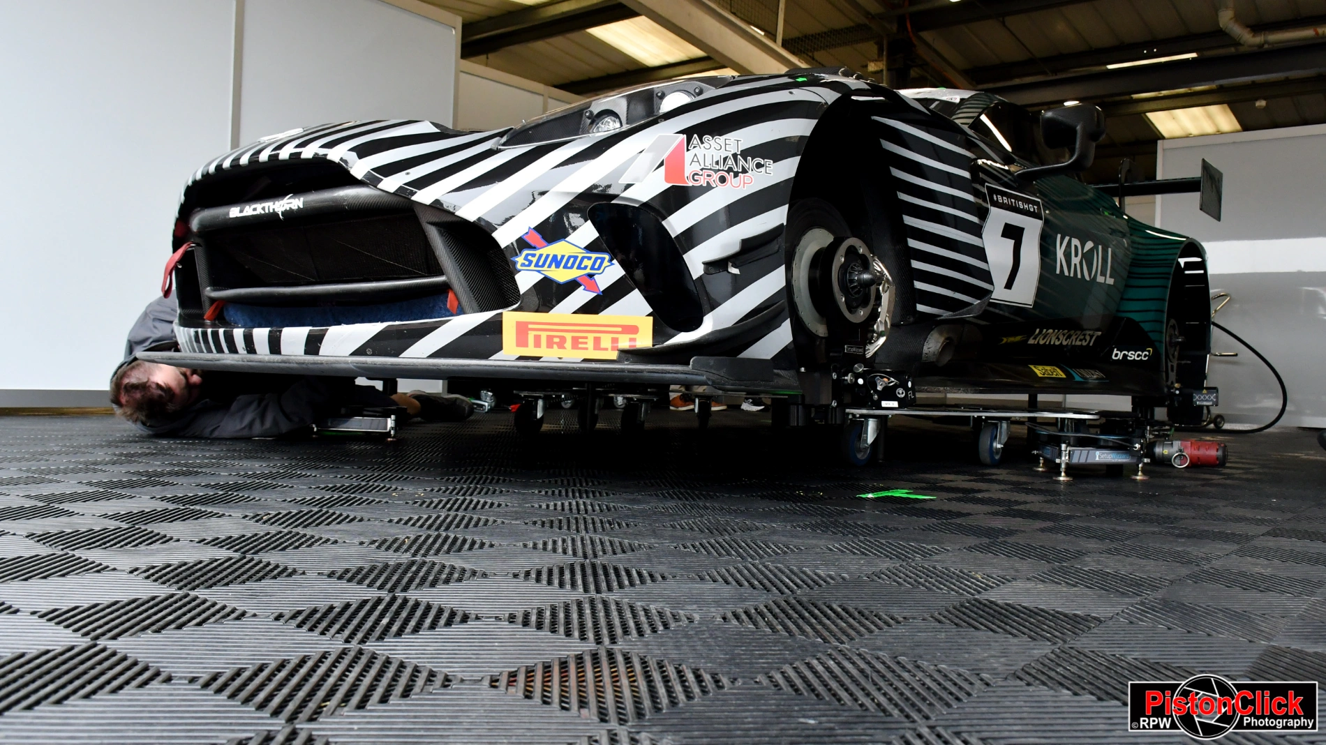 British GT pits at Silverstone