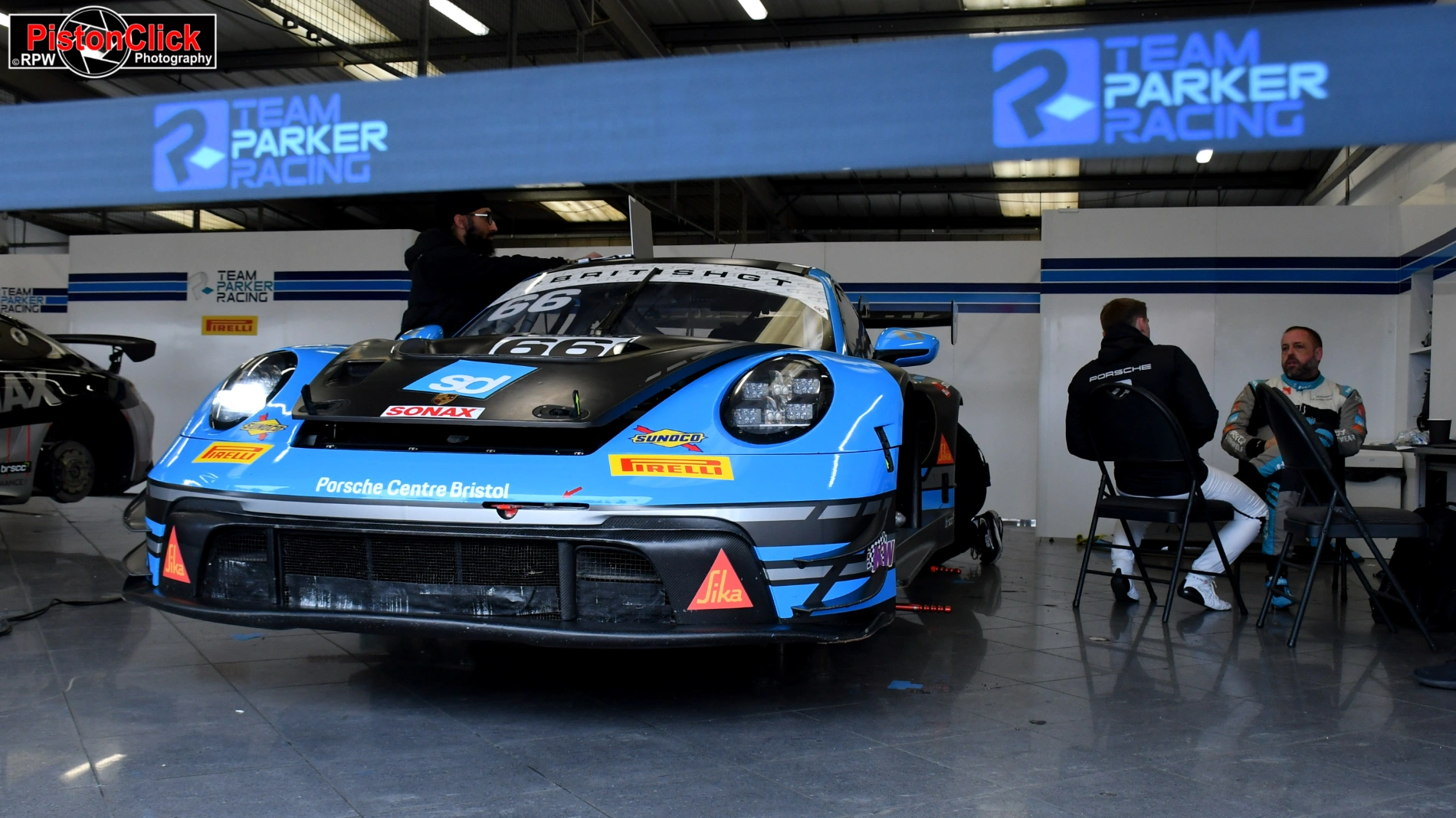 British GT pits at Silverstone