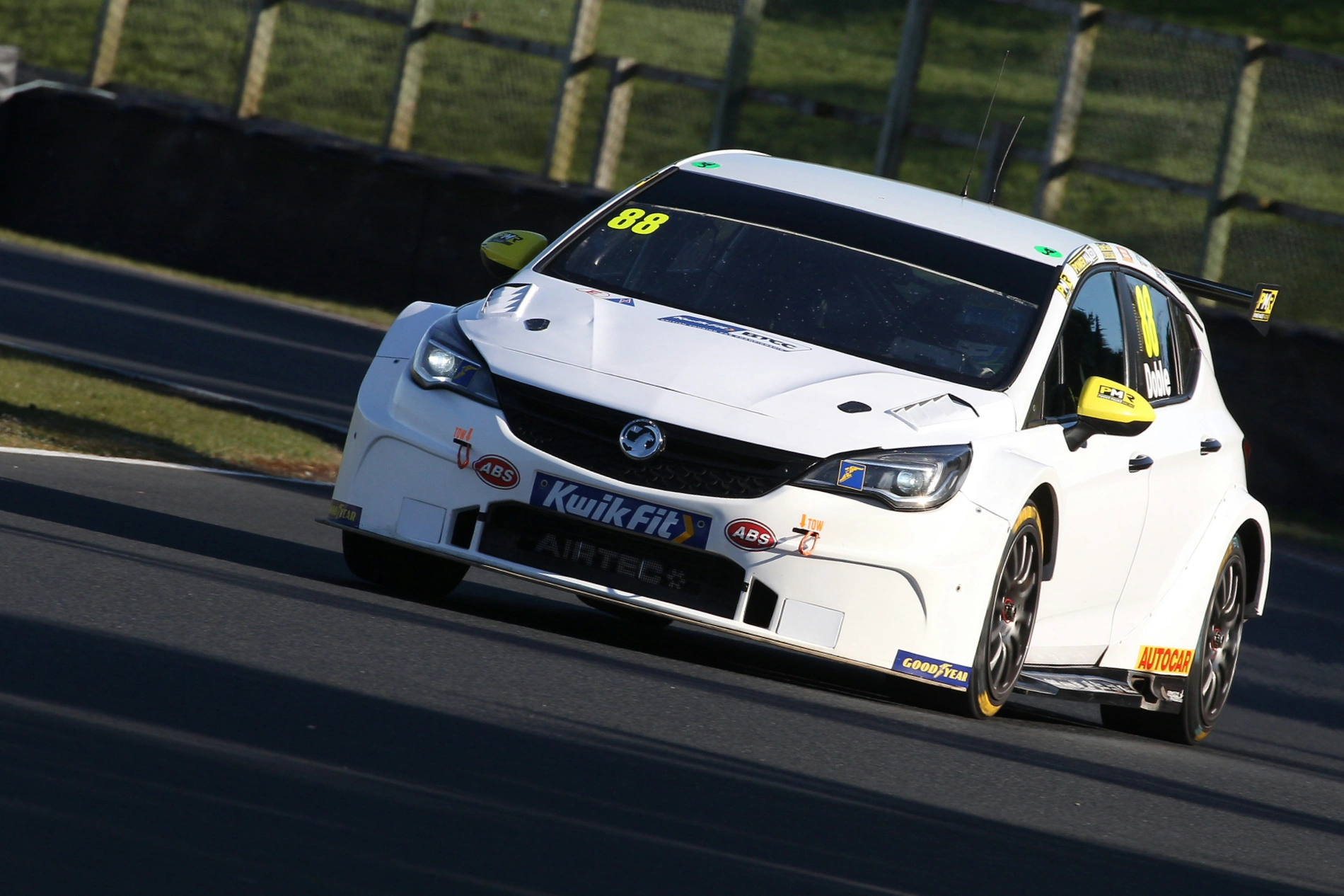 Mikey Doble in the BTCC Vauxhall Astra