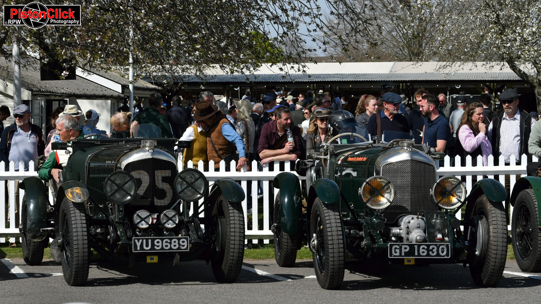 Vintage cars at Goodwood race track