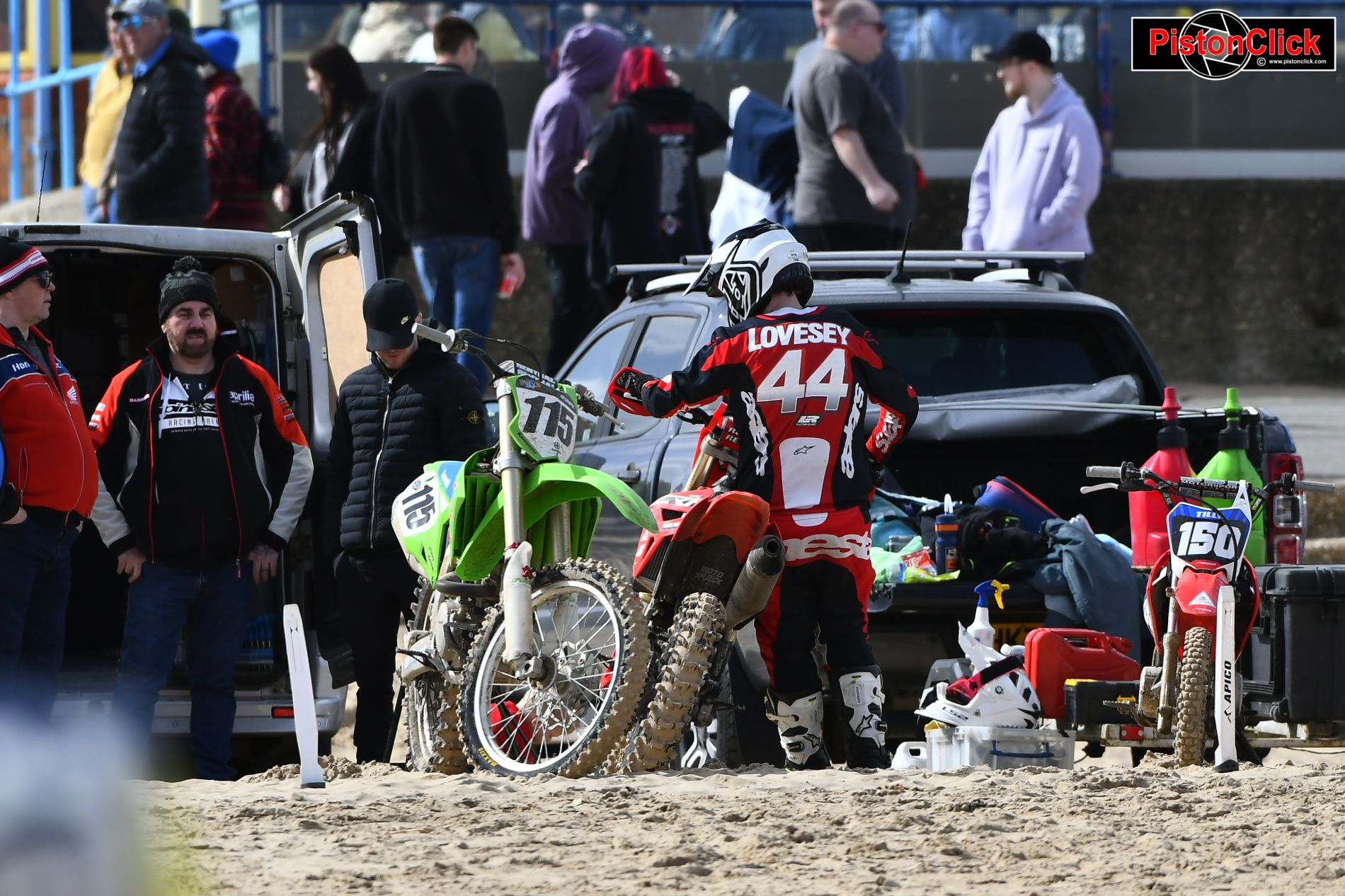 The paddock at Mablethorpe sand racing