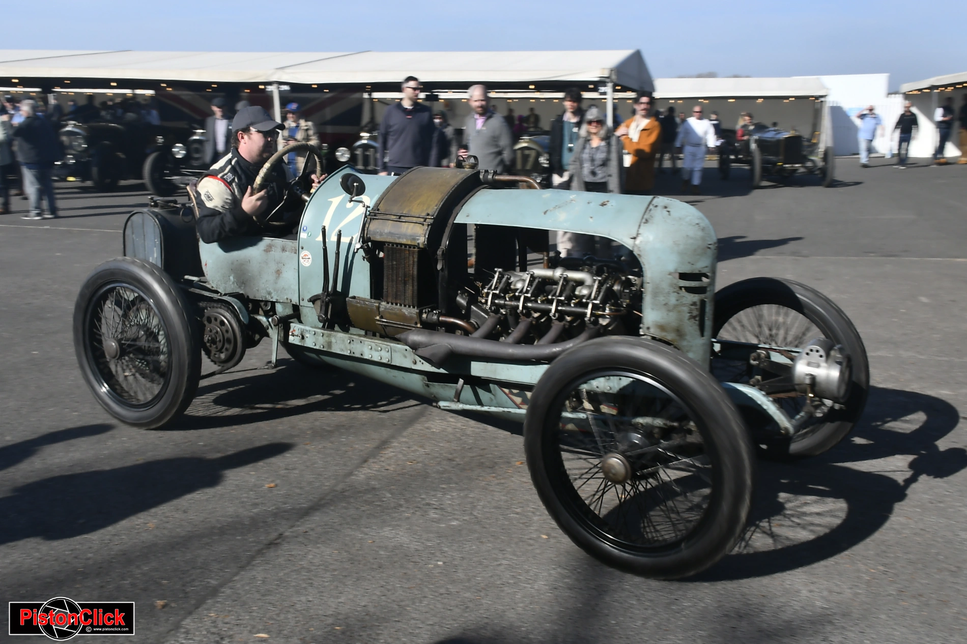 Vintage cars at Goodwood race track