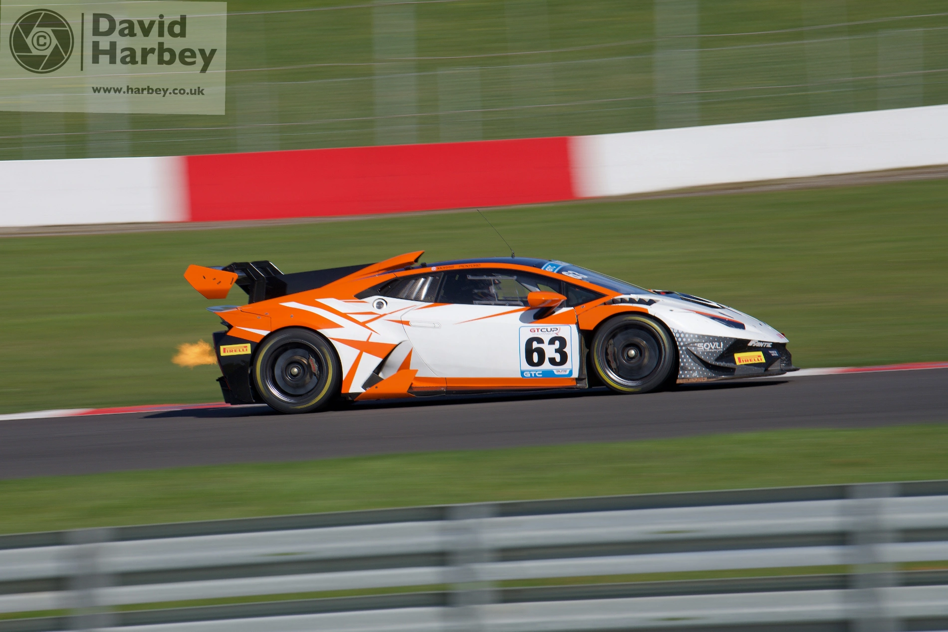 Flames at Donington Park