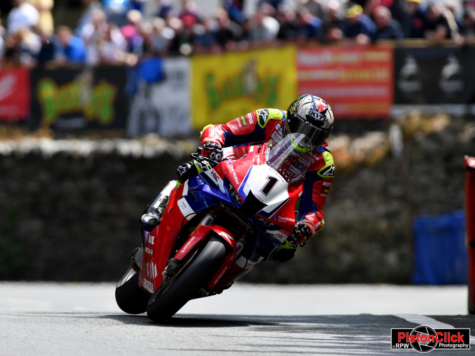 John McGuinness road racing at the Isle of Man