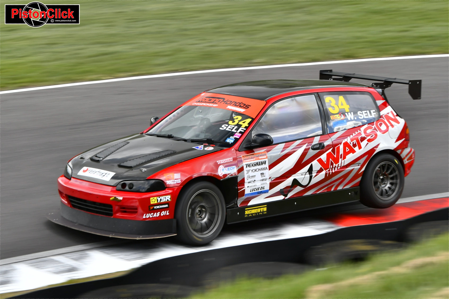 Racing Honda at Cadwell Park