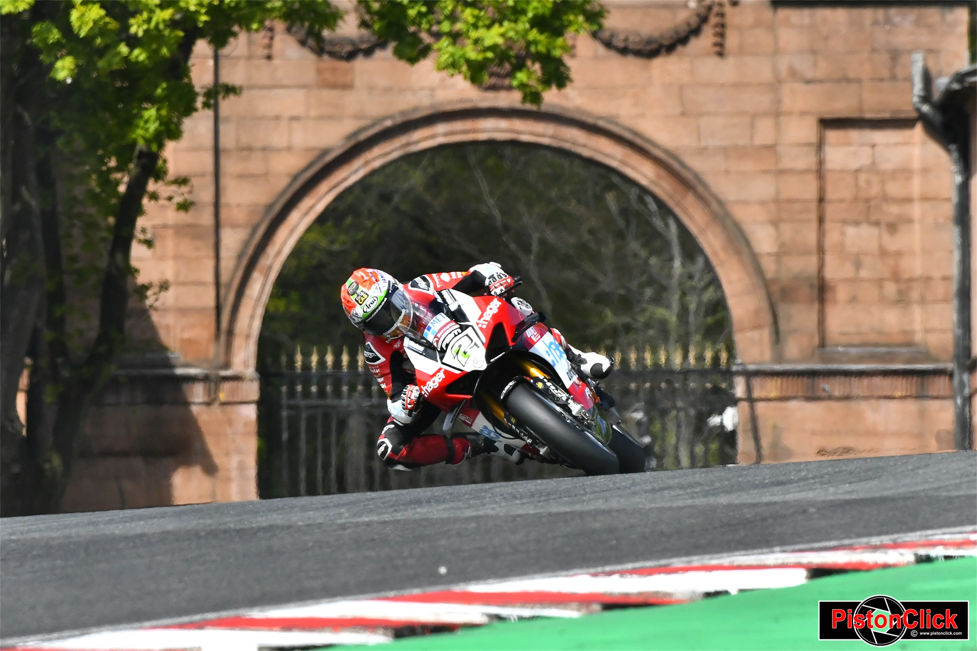 Glenn Irwin on the Hager PBM Ducati at the BSB Oulton Park Official Test