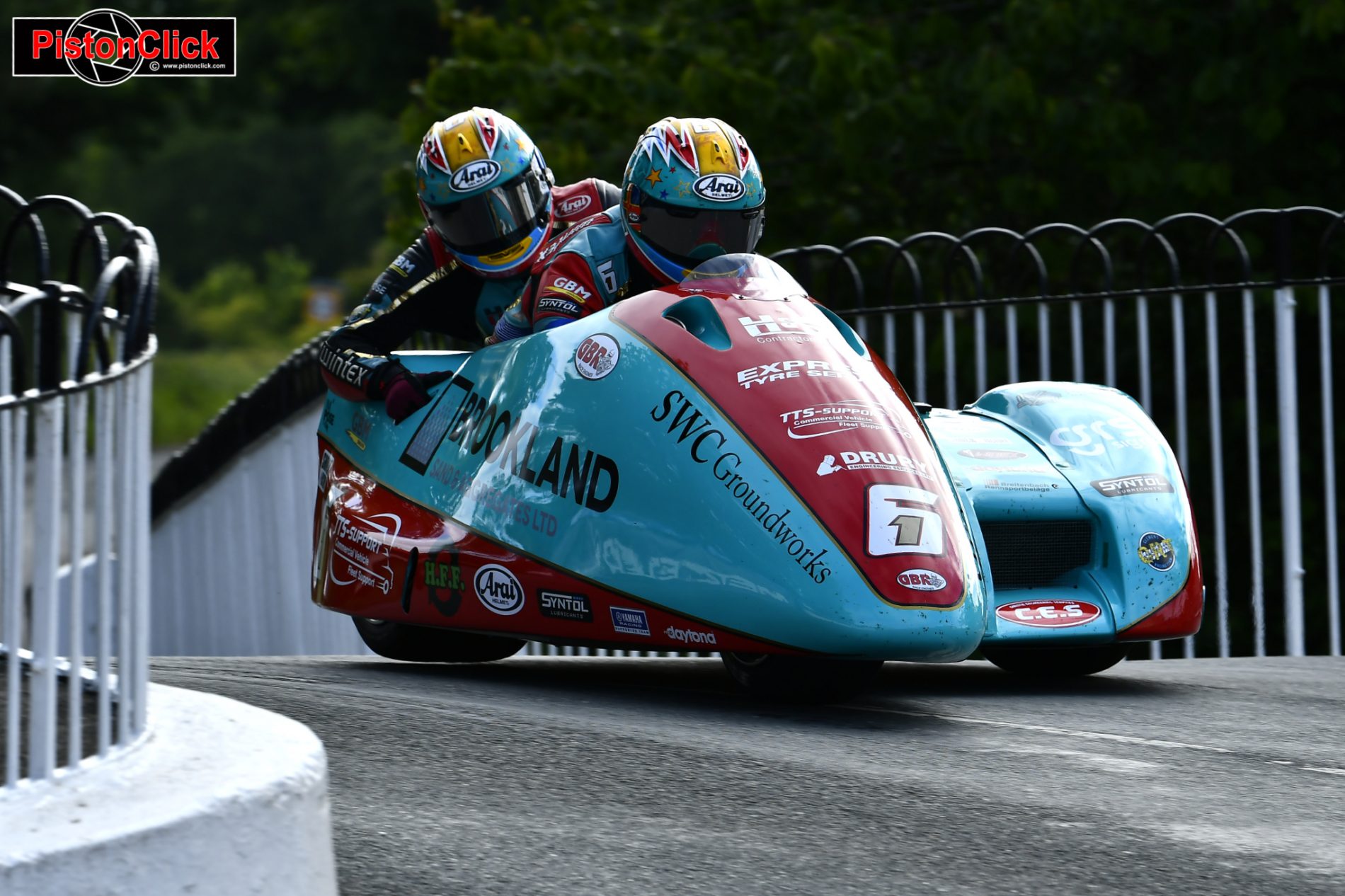 Sidecars at the IoM TT Practice Day 2025