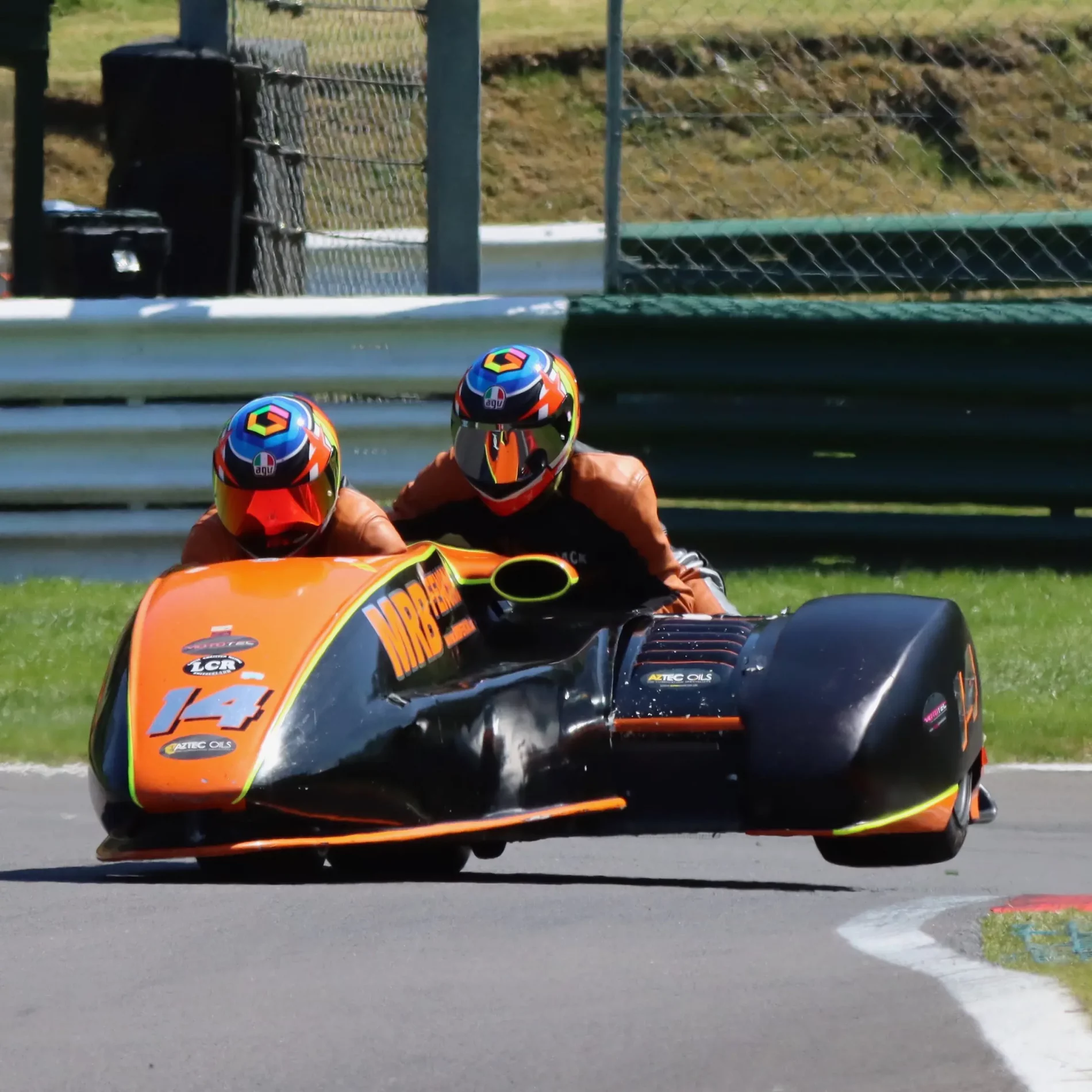 Sidecars racing at the British Historic Racing Club