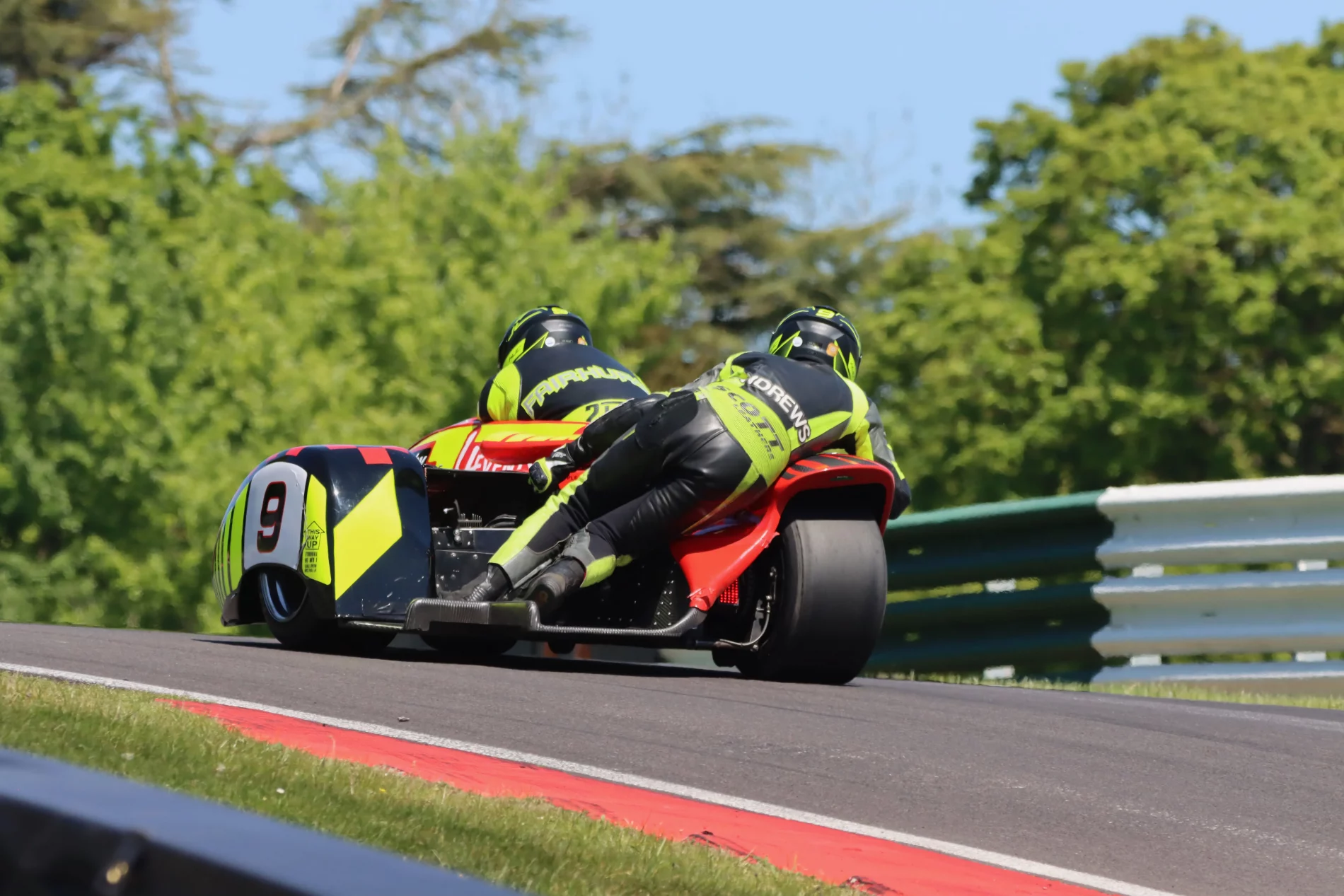 Sidecars racing at the British Historic Racing Club