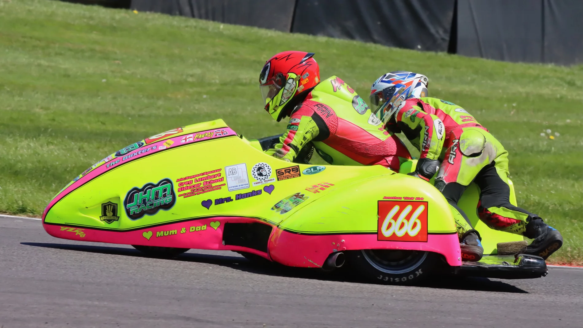 Sidecars racing at the British Historic Racing Club