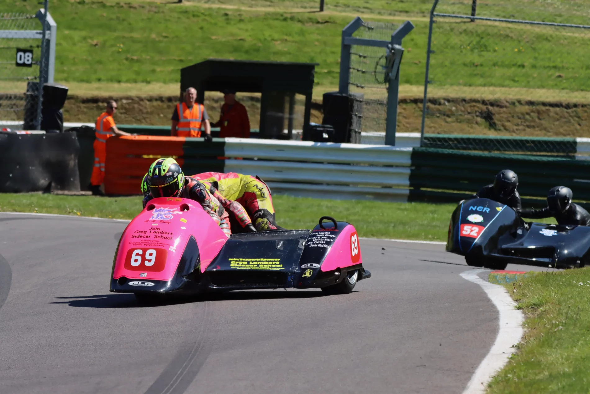 Sidecars racing at the British Historic Racing Club