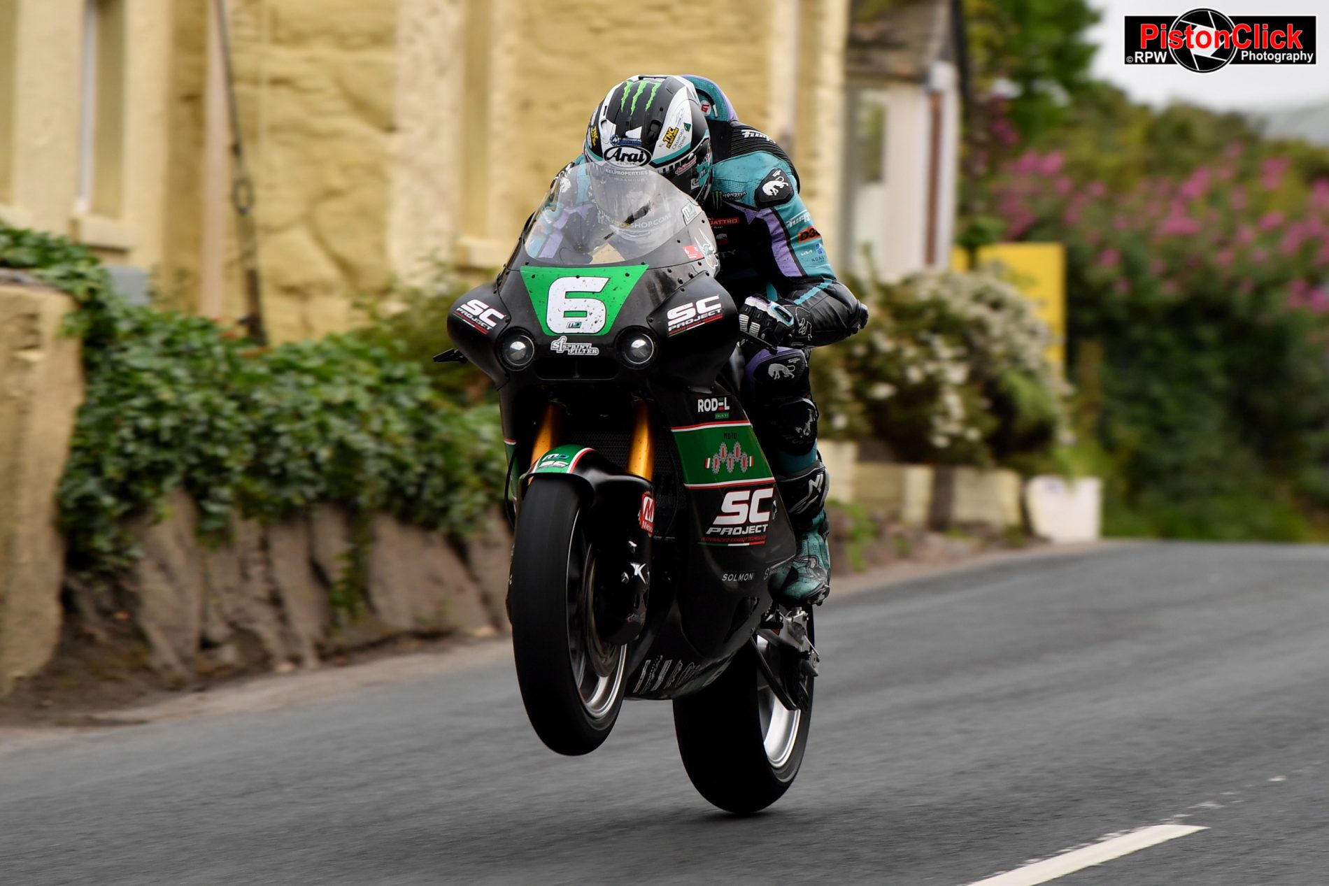 Michael Dunlop wining the Supertwin Race 1 at the IoM TT 2025