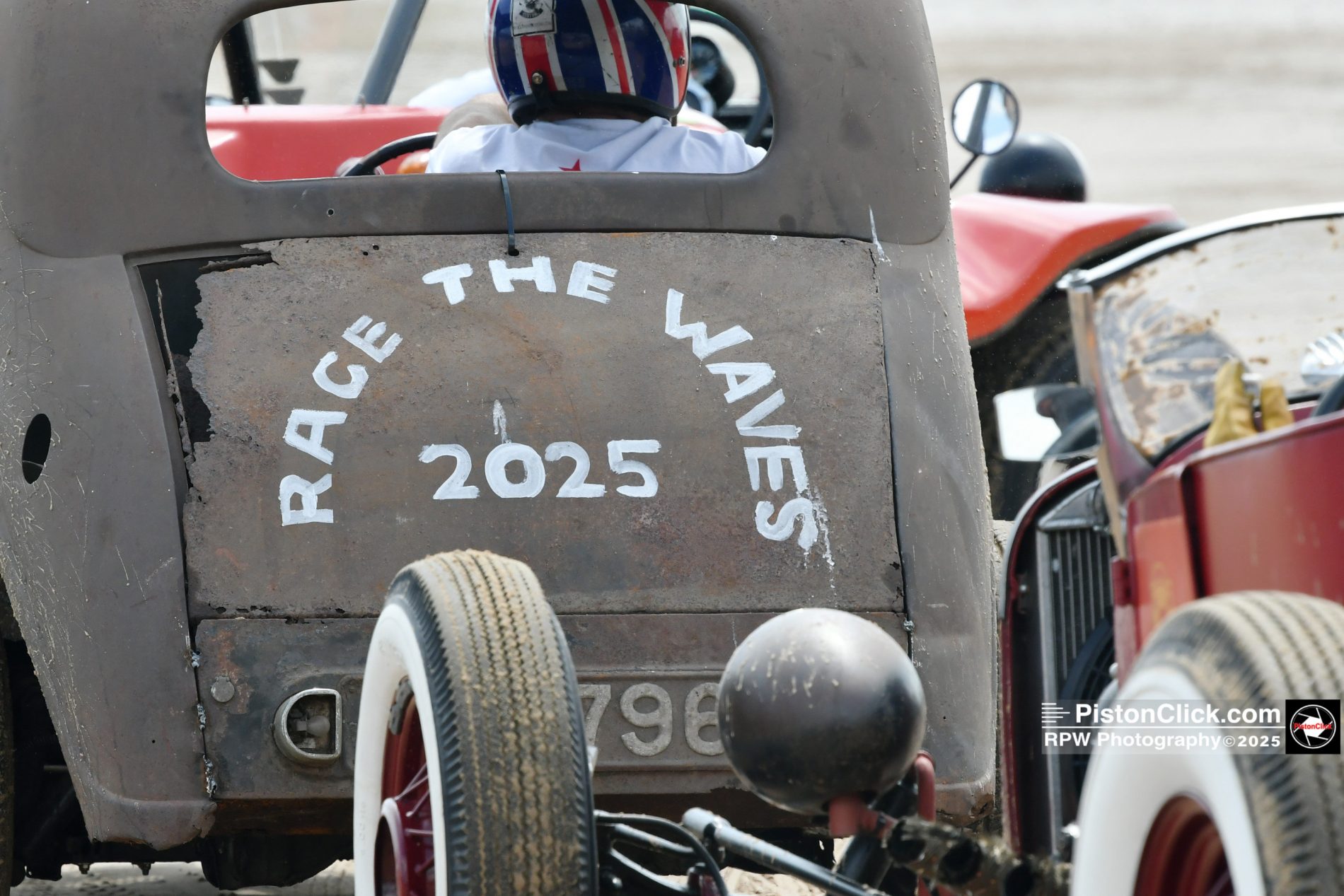 Beach racing custom and hotrod cars