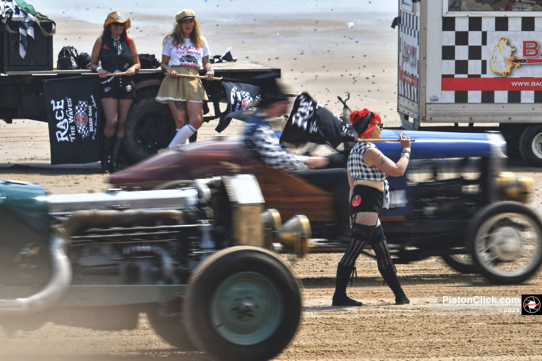 Racing on the beach at Bridlington