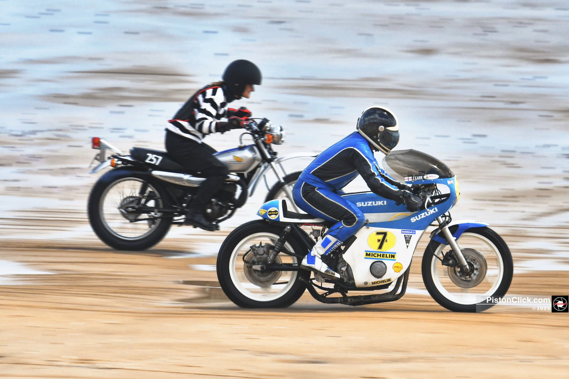 Race bike on the beach at Bridlington
