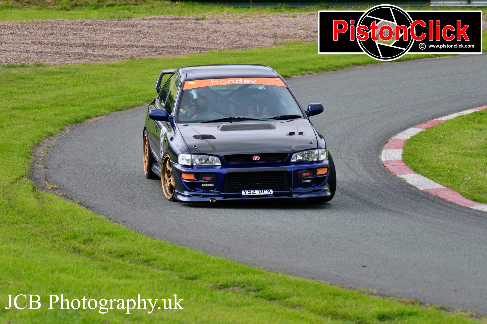 James Hudson driving his Subaru Impreza