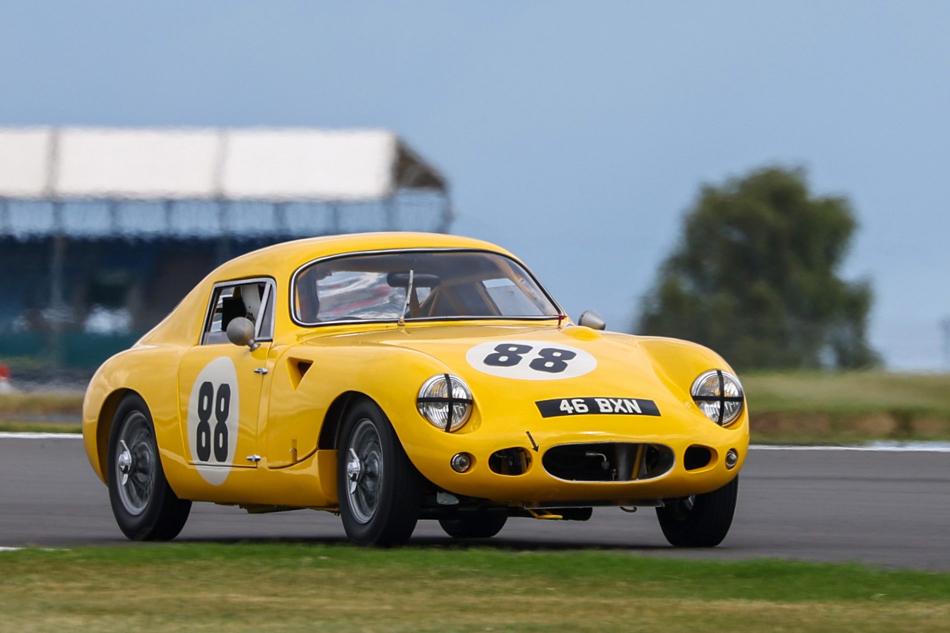 Austin Healey racing 46 BXN is an alloy bodied Sebring Sprite