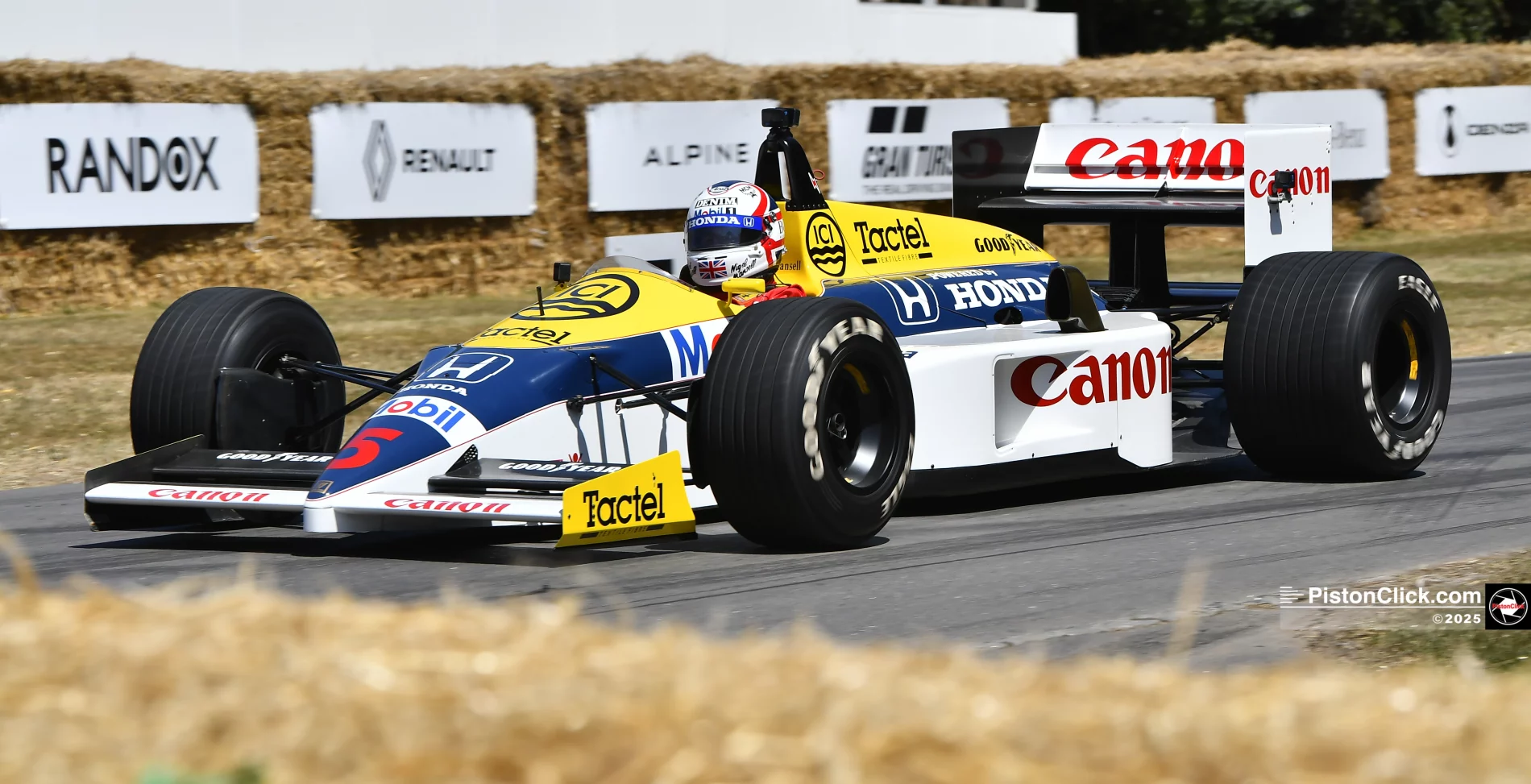 Nigel Mansell in the Williams-Renault FW14B